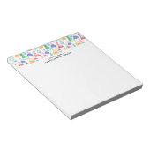 Bekers en Flasks Leuk Wetenschapspatroon Notitieblok (Schuin)