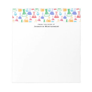 Bekers en Flasks Leuk Wetenschapspatroon Notitieblok