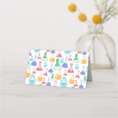 Bekers en Flasks Leuk Wetenschapspatroon Plaatskaartje (Achterkant)