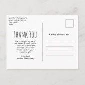 Bekers en Flasks Wetenschapspatroon Bedankt Briefkaart (Achterkant)