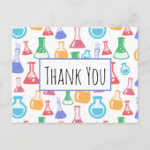 Bekers en Flasks Wetenschapspatroon Bedankt Briefkaart (Voorkant)