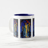 Bekers: Spirit of the Night - Maxfield Parrish Tweekleurige Koffiemok (Voorkant links)