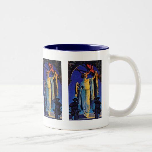 Bekers: Spirit of the Night - Maxfield Parrish Tweekleurige Koffiemok (Rechts)