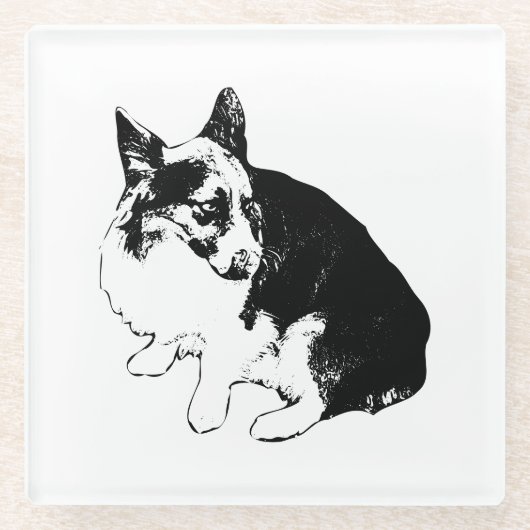 Bekerstand, Foxy Friend Glazen Onderzetter (Voorkant)