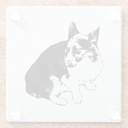 Bekerstand, Foxy Friend Glazen Onderzetter (Achterkant)