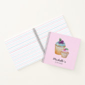 Bekertaarten en vruchten Waterverf gepersonaliseer Notitieboek (Binnen)