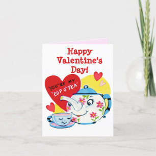  bekertje 'O Tea Valentijnsdag Card Feestdagen Kaart