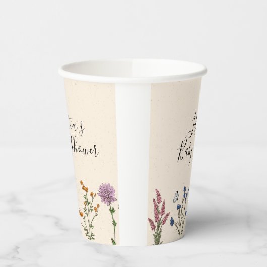  bekervel van Baby shower Papieren Bekers (Links)