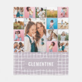 Bekijk 16 foto's modern minimaal lila elegant fleece deken (Voorkant)