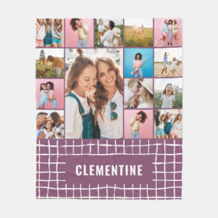 Bekijk 16 foto's modern minimaal paars eenvoudig fleece deken