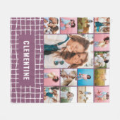 Bekijk 16 foto's modern minimaal paars eenvoudig fleece deken (Voorkant (Horizontaal))