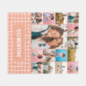 Bekijk 16 foto's moderne minimale perziken fleece deken (Voorkant (Horizontaal))