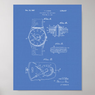 Bekijk 1966 Patent Art - Blauwdruk Poster