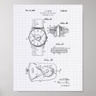 Bekijk 1966 Patent Art - Lijnenposter Poster
