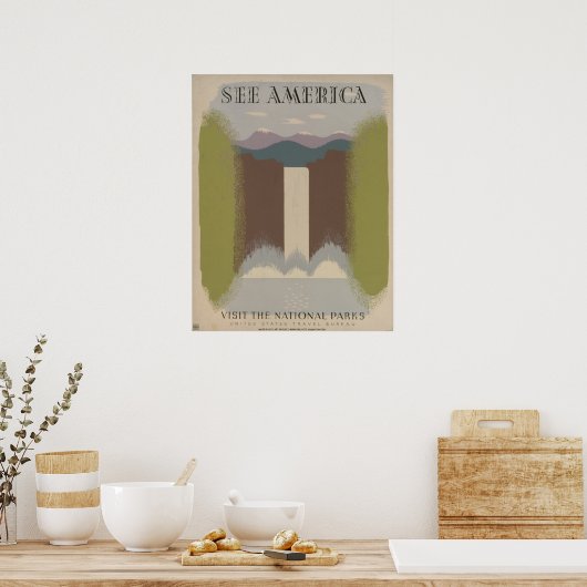 Bekijk Amerika: Bezoek de nationale parken Poster (Keuken)
