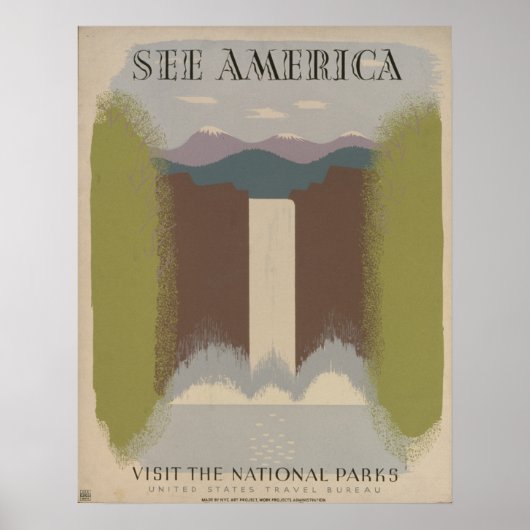 Bekijk Amerika: Bezoek de nationale parken Poster (Voorkant)
