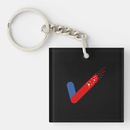 Bekijk Amerika op 4 juli Sleutelhanger (Voorkant)