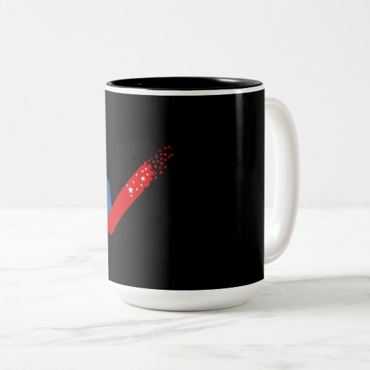 Bekijk Amerika op 4 juli Tweekleurige Koffiemok (Voorkant rechts)