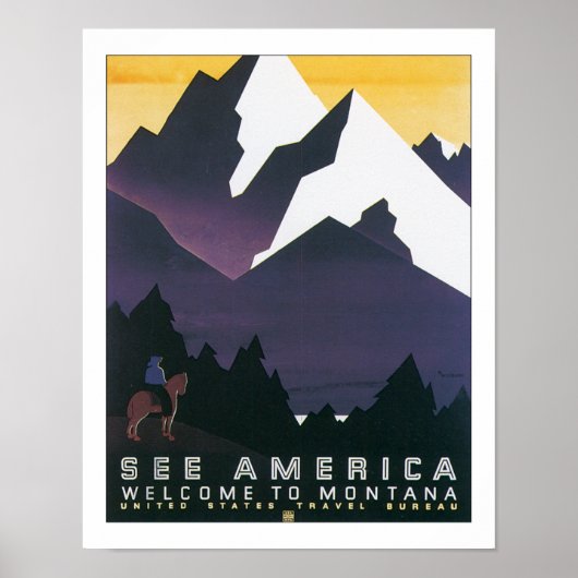 Bekijk Amerika - Welkom bij Montana Poster (Voorkant)