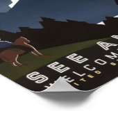 Bekijk Amerika - Welkom bij Montana Vintage Poster (Hoek)