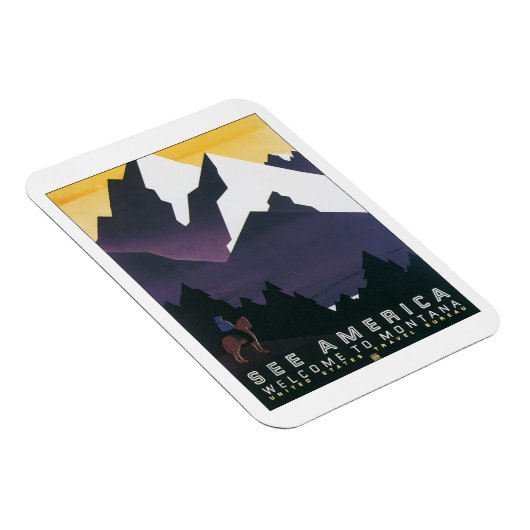 Bekijk Amerika ~ Welkom in Montana Magneet (Rechterzijde)