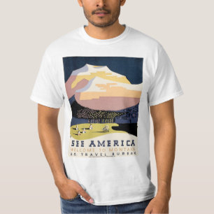 Bekijk Amerika ~ Welkom in Montana T-shirt