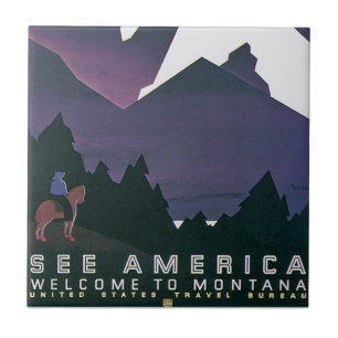 Bekijk Amerika ~ Welkom in Montana Tegeltje