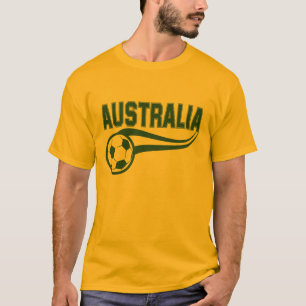 Bekijk Australië en het ontwerp van het voetbal op T-shirt