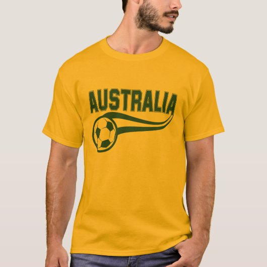 Bekijk Australië en het ontwerp van het voetbal op T-shirt (Voorkant)
