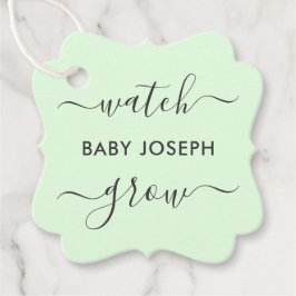 Bekijk Baby Grow, Plant Gift Label, Favor Tag Bedankjes Labels