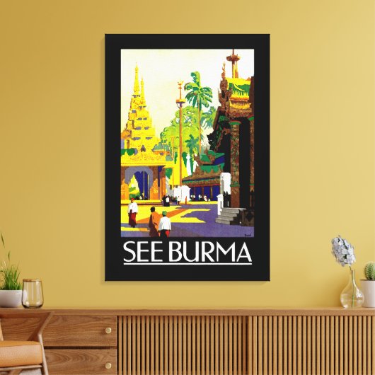 Bekijk Birma Canvas Afdruk (Insitu (Woonkamer))