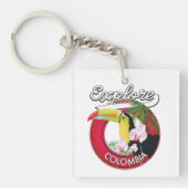 Bekijk Colombia retro logo Sleutelhanger (voorkant)