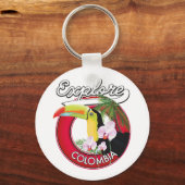 Bekijk Colombia retro logo Sleutelhanger (Voorkant)