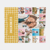 Bekijk de 16 foto moderne, minimale mosterdkreet e fleece deken (Voorkant (Horizontaal))