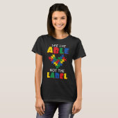 Bekijk de Able Not the Label Autistic Awareness Da T-shirt (Voorkant volledig)