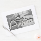 Bekijk de Amerikaanse  Cartoon Rechthoekige Sticker (Envelop)