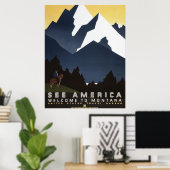 Bekijk de Amerikaanse Welkom in Montana Poster (Thuiskantoor)
