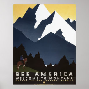 Bekijk de Amerikaanse Welkom in Montana Poster