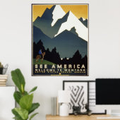 Bekijk de Amerikaanse Welkom in Montana Poster (Thuiskantoor)