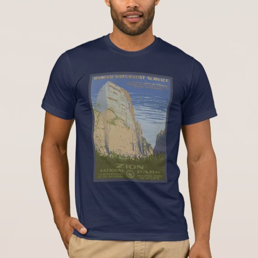 Bekijk de Amerikaanse Zion Park Reisposter T-shirt (Voorkant)