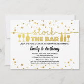 Bekijk de Bar Engagement Party (wit en goud) Kaart (Voorkant)