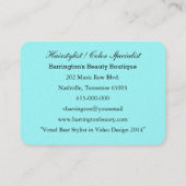 Bekijk de Beauty Pearl Professional Visitekaartje (Achterkant)