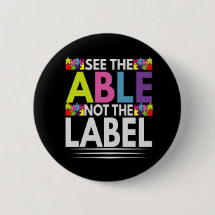 Bekijk de dag waarop u niet op de Autisme-website  Ronde Button 5,7 Cm