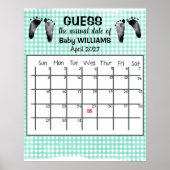 Bekijk de datum van de agenda — Voetafdruk van Bab Poster (Voorkant)