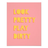 Bekijk de  draai van het Succes Citaat Roze Foto Afdruk (Voorkant)