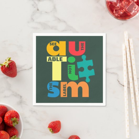 Bekijk de functie Niet de labelautisme Servet (Insitu)