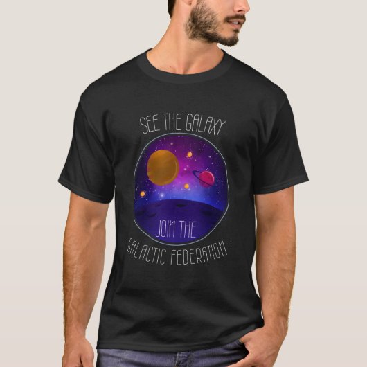 Bekijk de Galaxy Doe mee met de Galactic Federatio T-shirt (Voorkant)