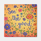 Bekijk de Good Inspirivity Floral Trendy Whimsical Magneet (Voorkant)