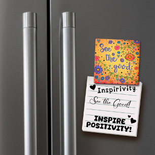 Bekijk de Good Inspirivity Floral Trendy Whimsical Magneet