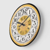 Bekijk de gouden zilverroman moderne numerieke dec grote klok (Hoek)